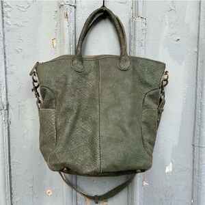Leather Snakeskin Hobo Bag